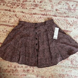 NWT Urban Outfitters pink/purple Leopard Print Skater Skirt